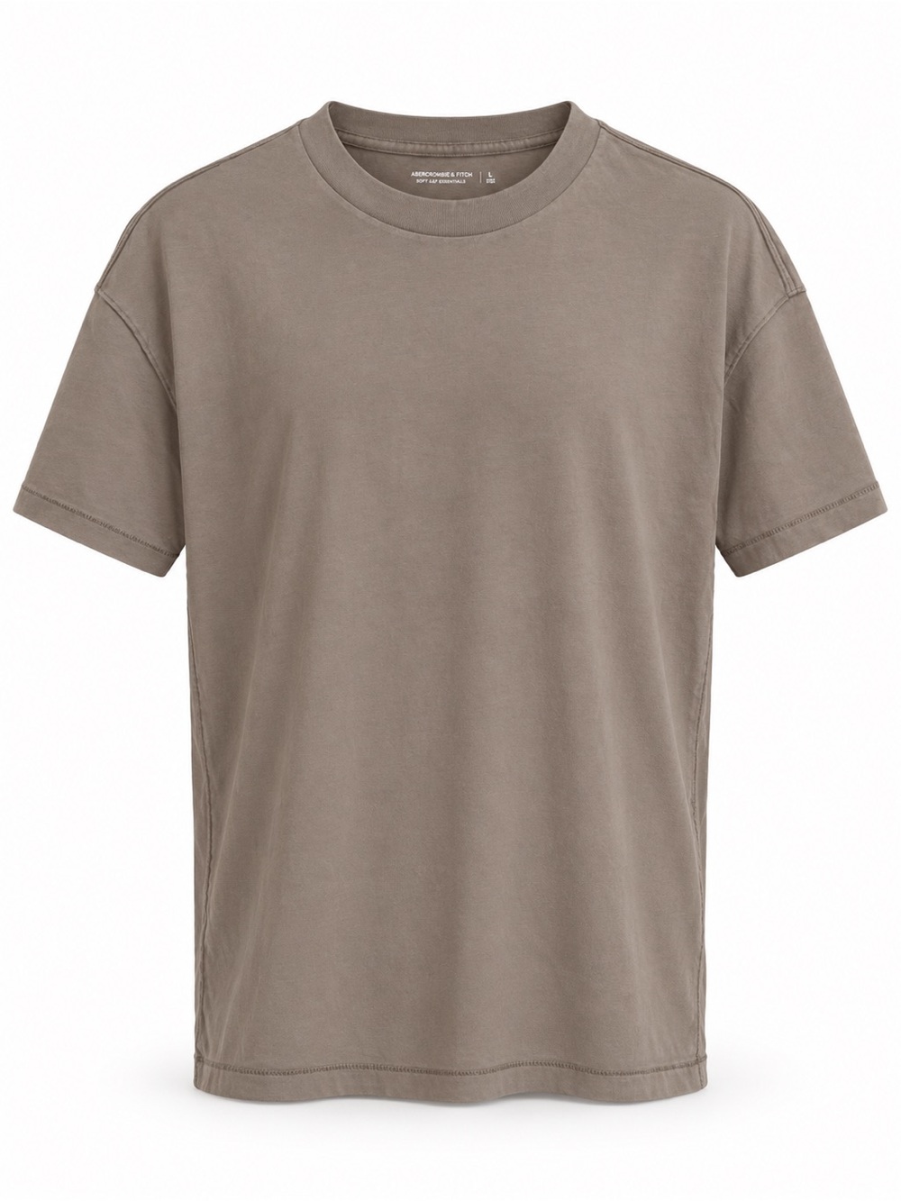Abercrombie & Fitch Short Sleeve Crewneck Tee - Taupe Brown